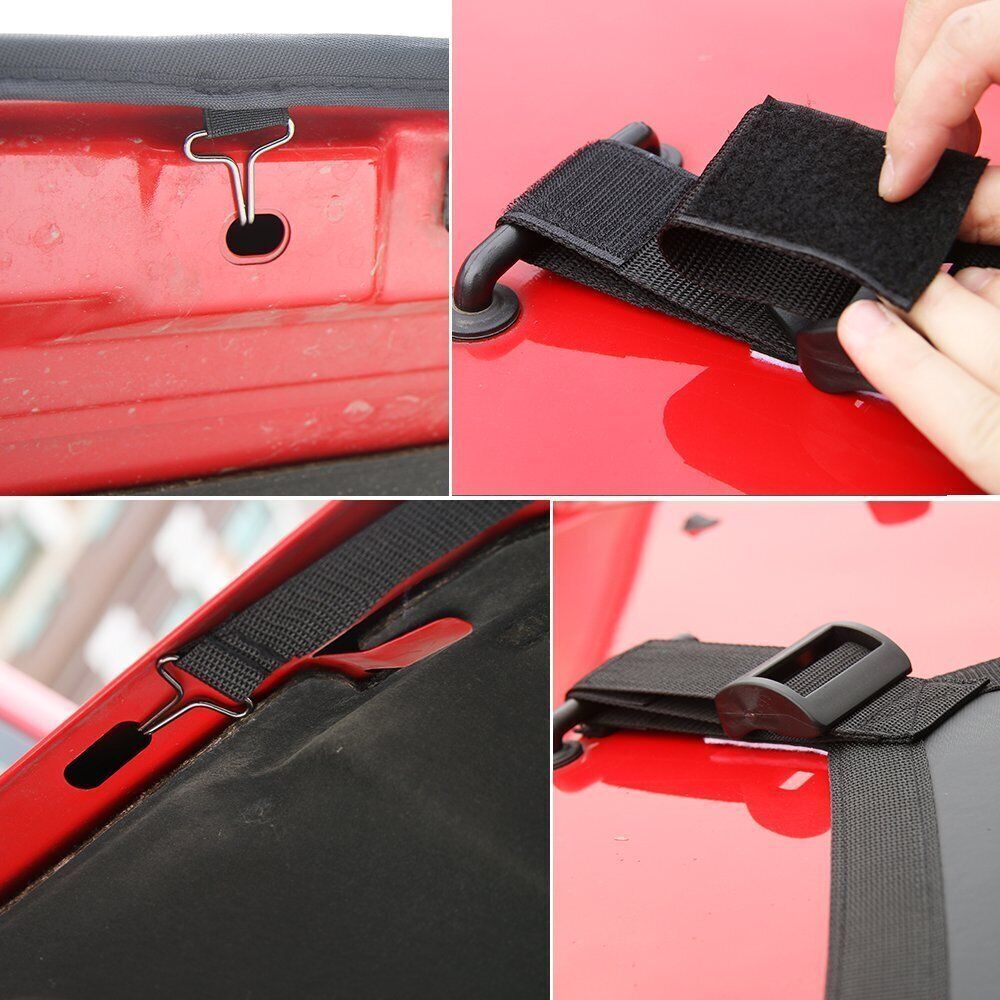 Front Hood Cover Bra Protector T-Style for Jeep Wrangler JK JKU 2007-2018 (Star)