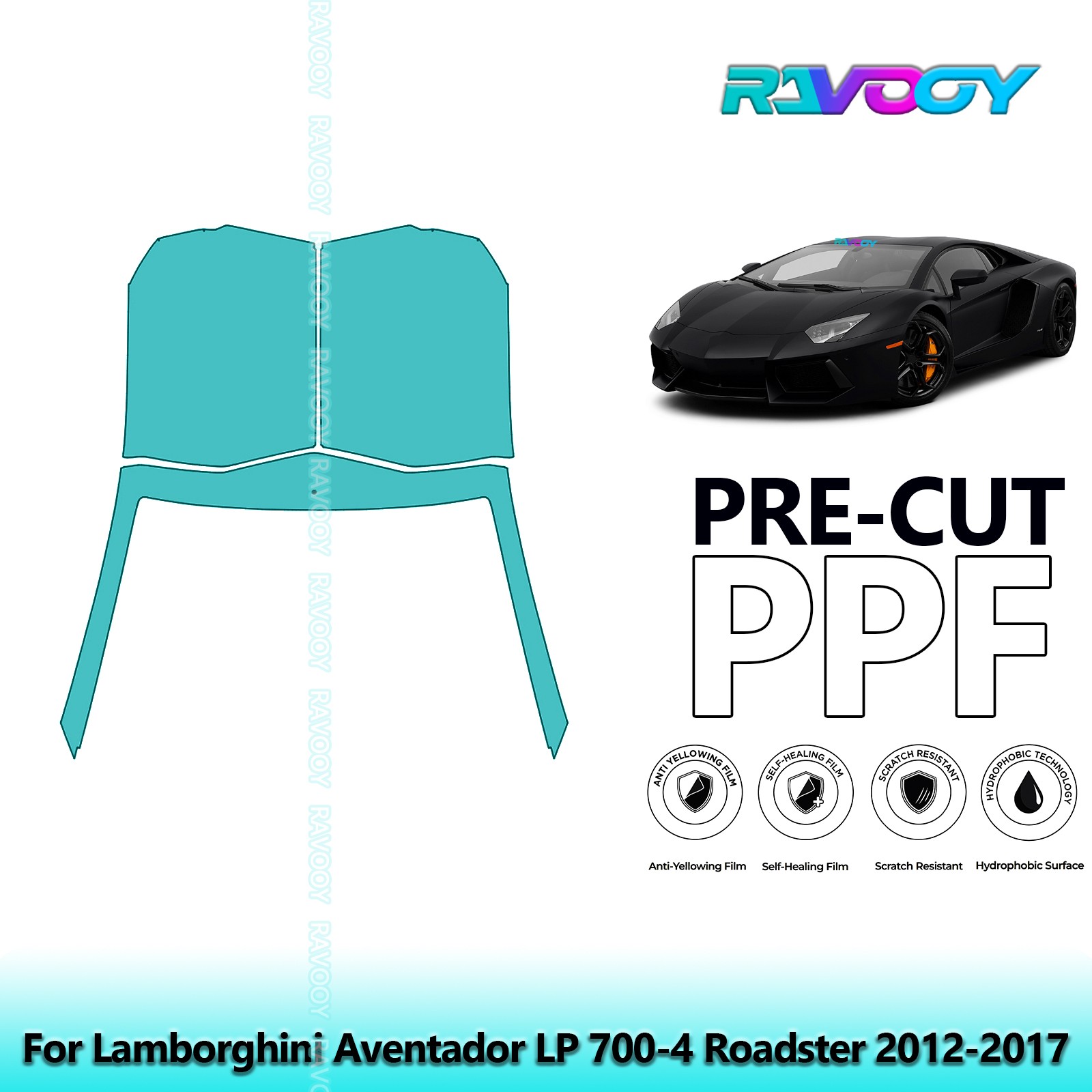 Paint Protection PPF Kit For Lamborghini Aventador LP 700-4 Roadster 2012-2017