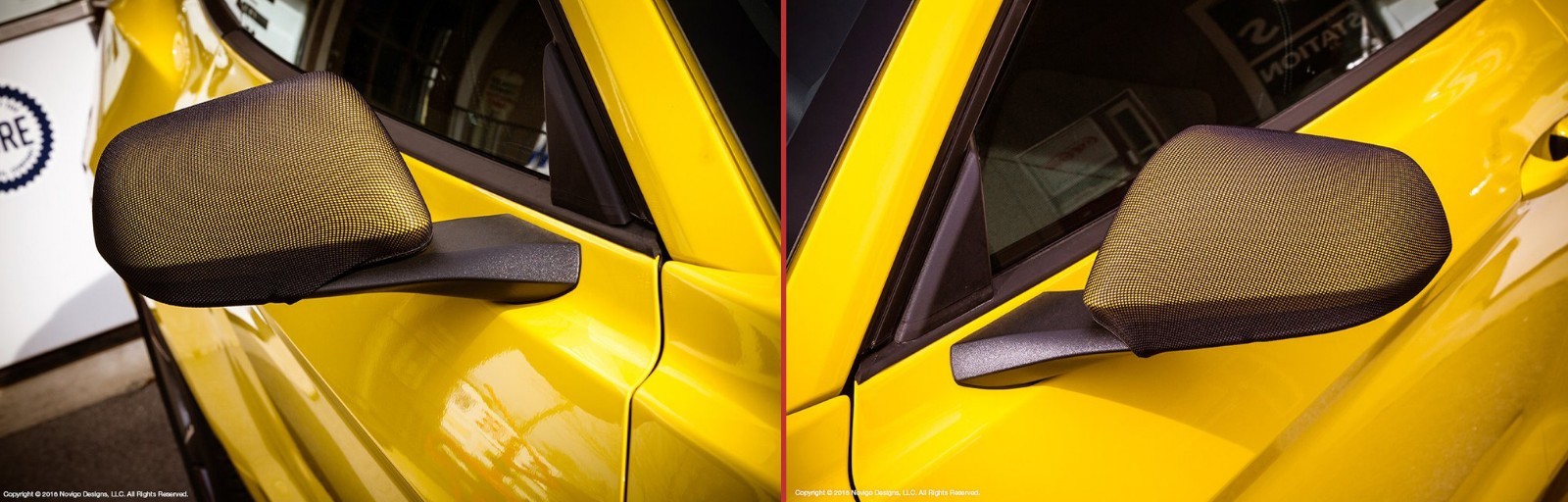 NoviStretch Mirror Covers Fits 3rd Gen Challenger, 6th Gen Mustang, 6th Camaro