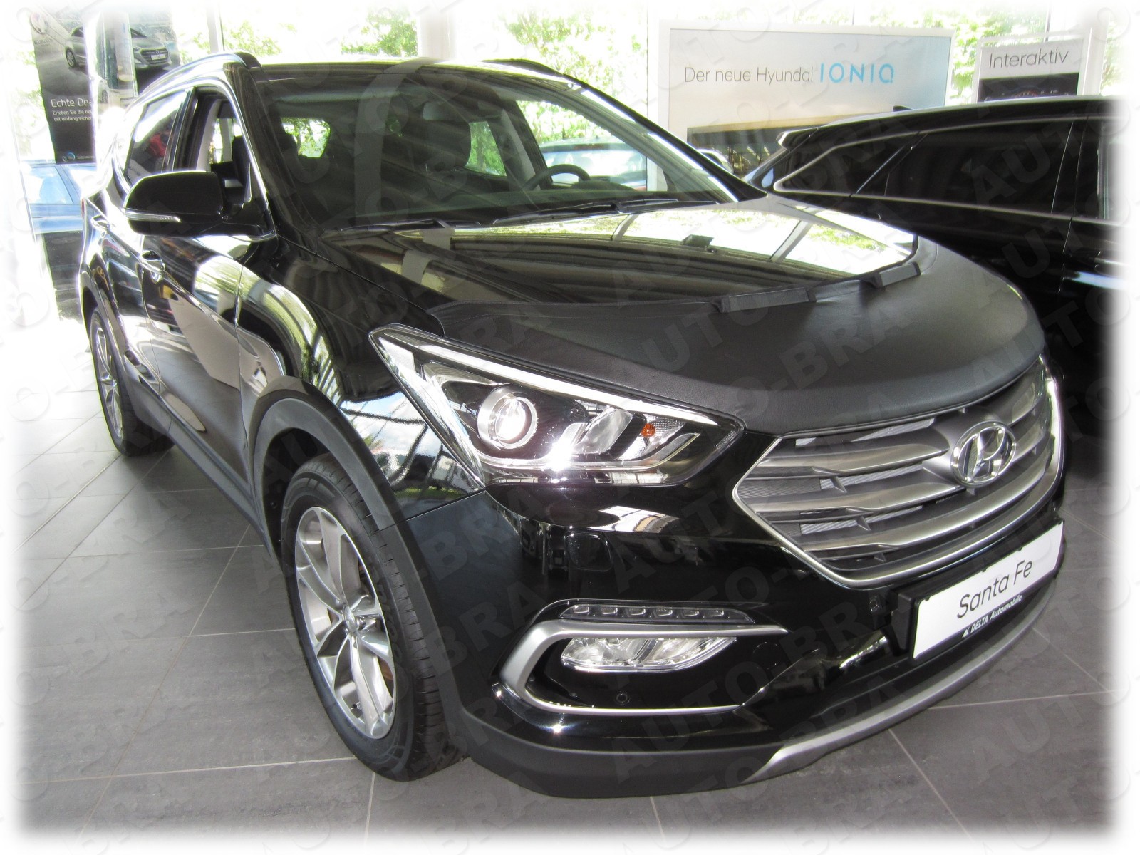 Bonnet bra for Hyundai Santa Fe model years 2012-2018, stone chip…