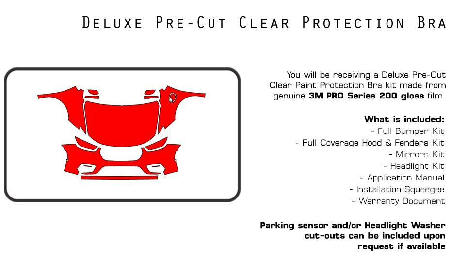 Chrysler Pacifica 2021-2026 3M PRO PreCut Paint Protection Film Clear Bra PPF
