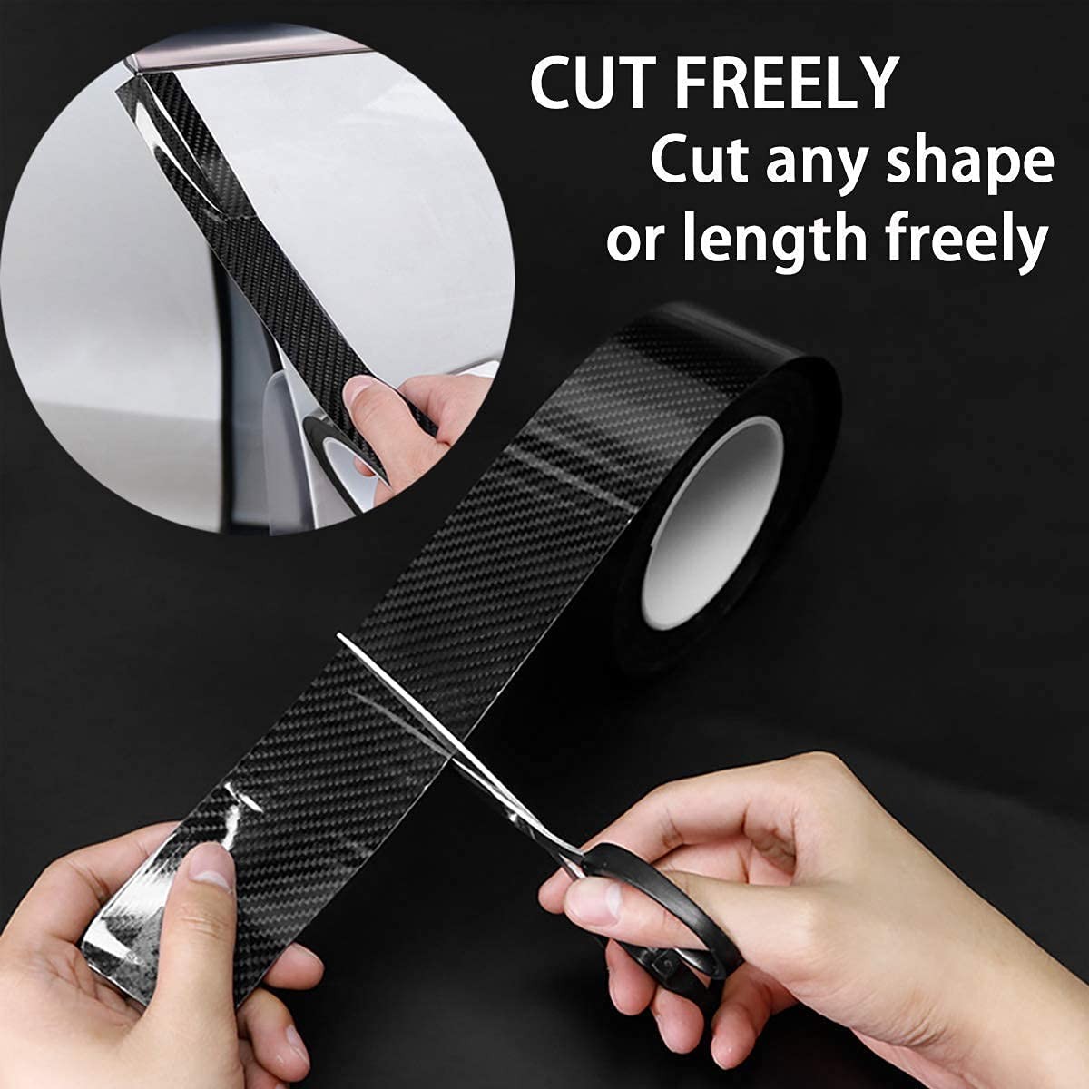 Anti Slip Car Door Entry Guard, DIY Adhesive Sill 2″x196″, Black