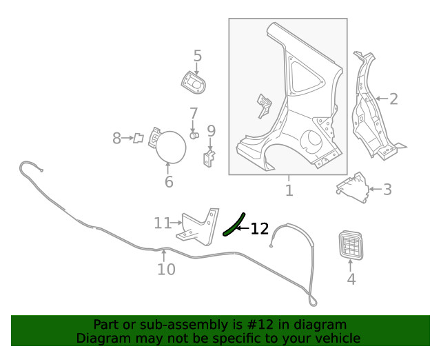 Genuine OEM Nissan Stone Guard 78817-3WC0A Underbody Protection