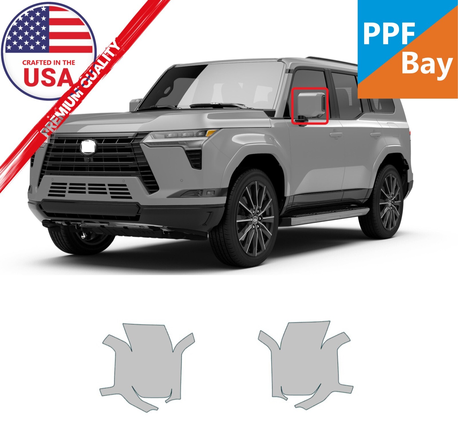 For Lexus GX 2024-2025 Side Mirror Paint Protection Film PreCutKit PPF