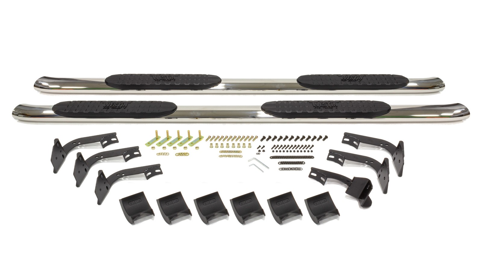 WESTIN Pro Traxx 4in Oval Curved Step Bars for Dodge Crew Cab 2009-21