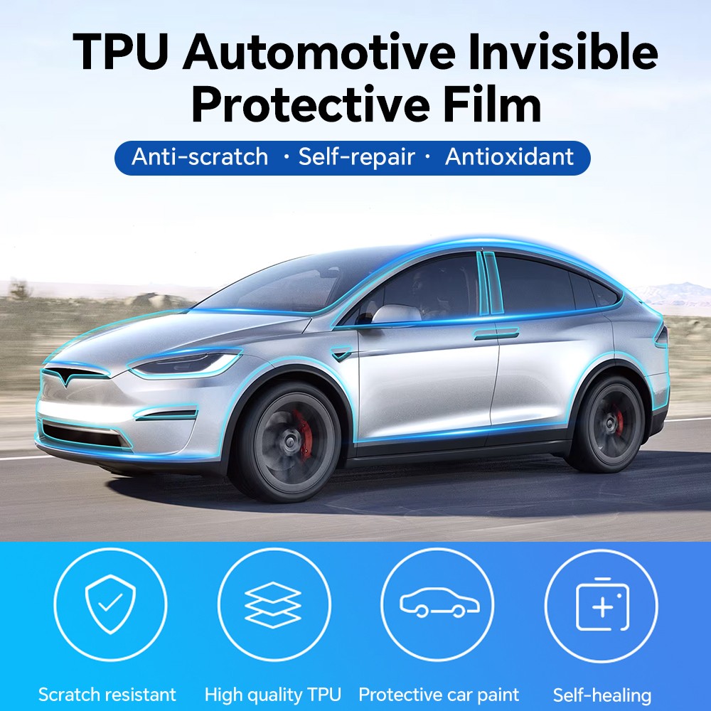 Tesla Model X 2022-2026 Headlights PreCut Paint Protection Film Clear Bra PPF