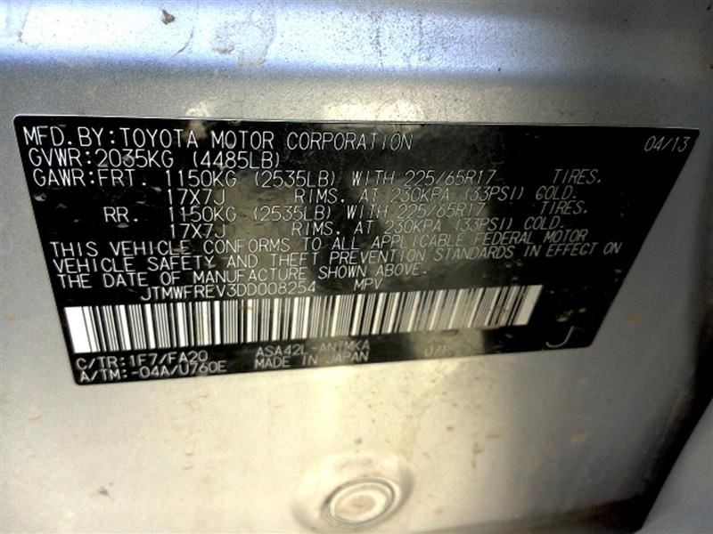 2013 TOYOTA RAV4 XLE COWL VENT PANEL