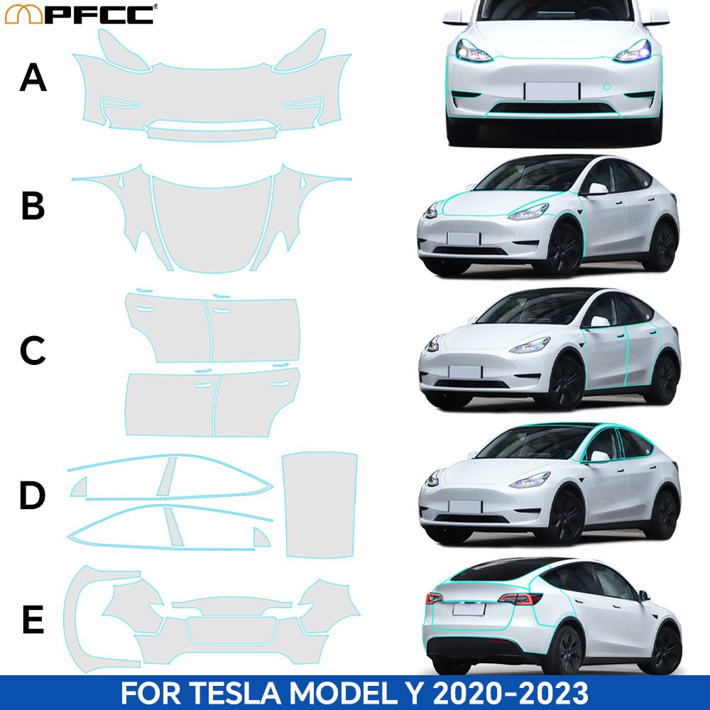 2020-2024 Tesla Model Y Full Car Precut Kit Paint Protection Film Matte PPF TPU