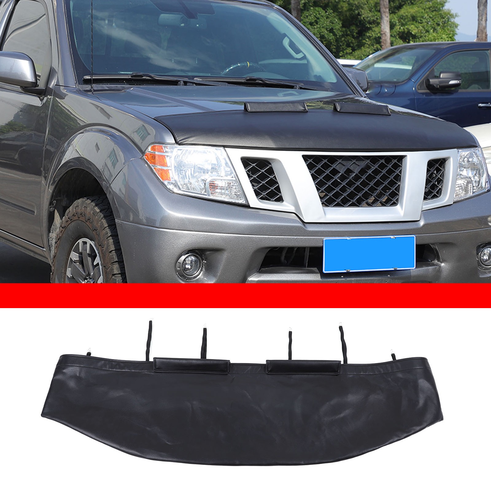 Hood Bra Guard Protection Stone Bug Deflector Flag For Nissan Frontier 2013-2021