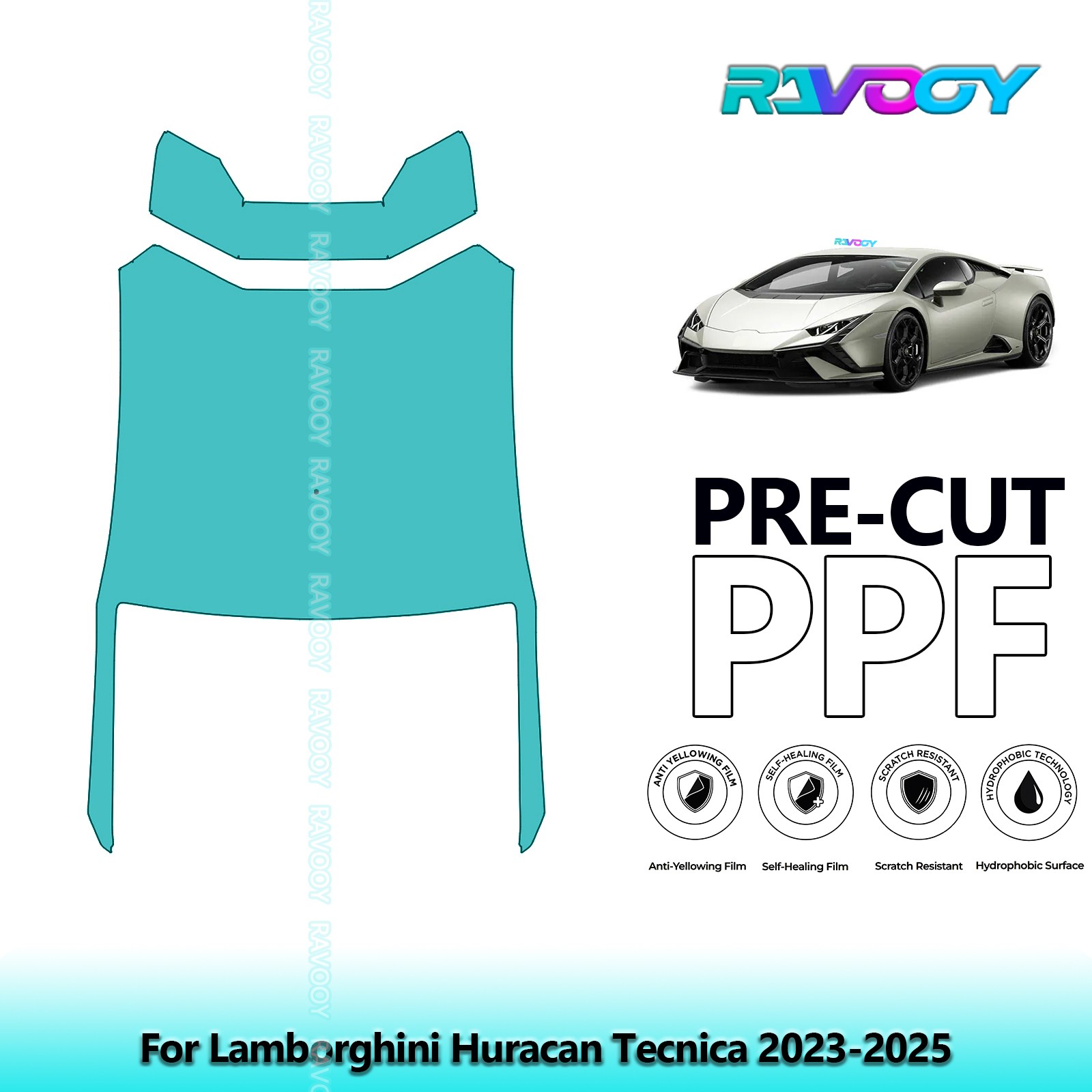 PreCut Paint Protection PPF Kit For Lamborghini Huracan Tecnica 2023-2026 8.5mil