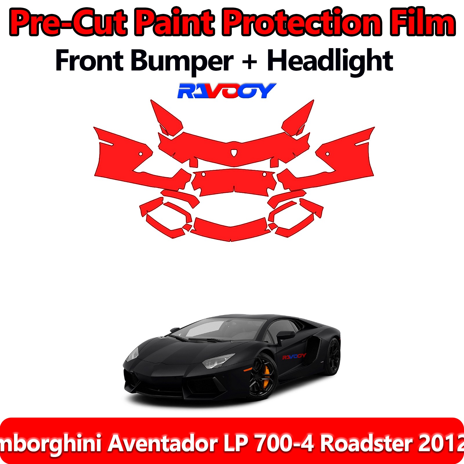 Front Bumper PPF Kit Film For Lamborghini Aventador LP 700-4 Roadster 2012-2017