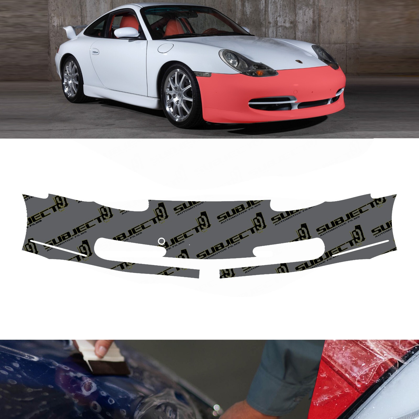 99-01 Porsche 911 Carrera Pre-Cut Front Bumper Paint Protection Film PPF 996
