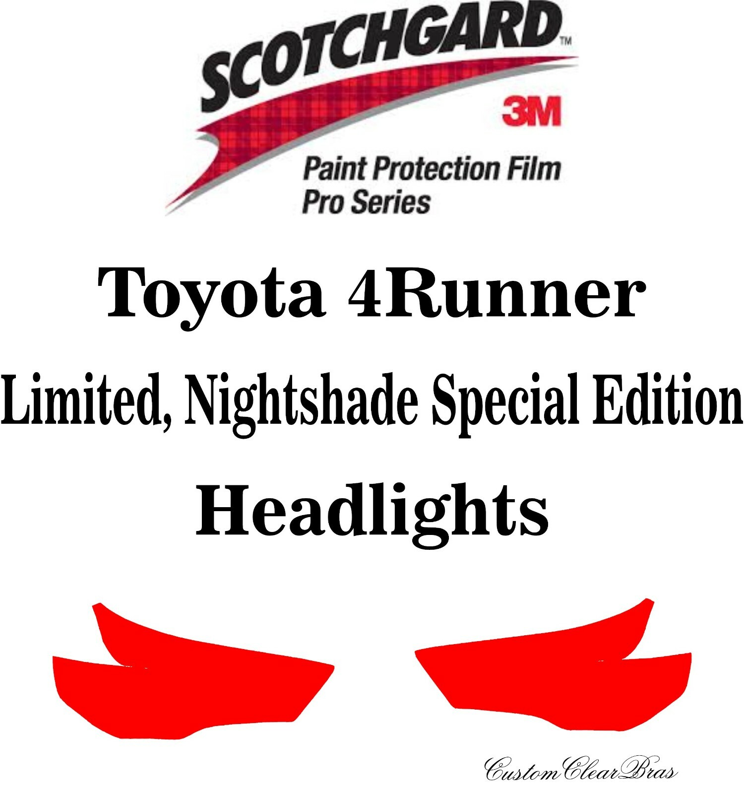 3M Scotchgard Paint Protection Pro Serie 2014-2021 2022 Toyota 4Runner Limited