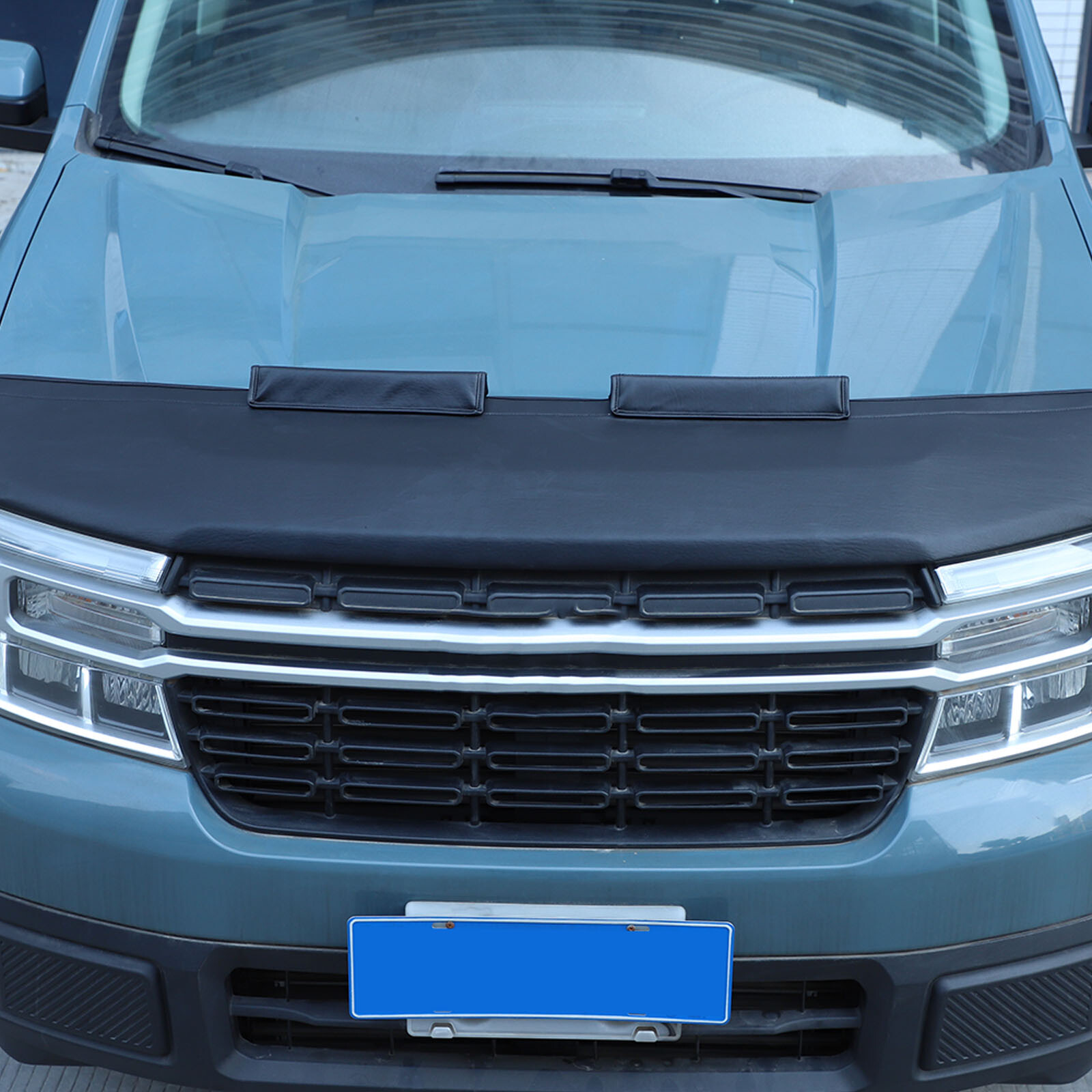 PU Leather Hood Guard Bra Stone Bug Deflector Custom Fits Ford Maverick 2022-24