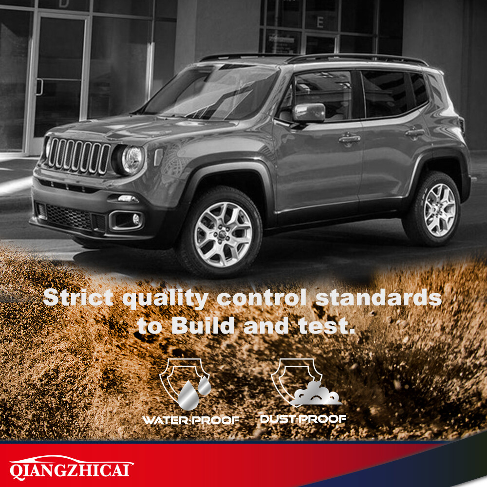 Fit For 2015-2017 Jeep Renegade Front Left & Right Black Bumper Cover Grille Kit