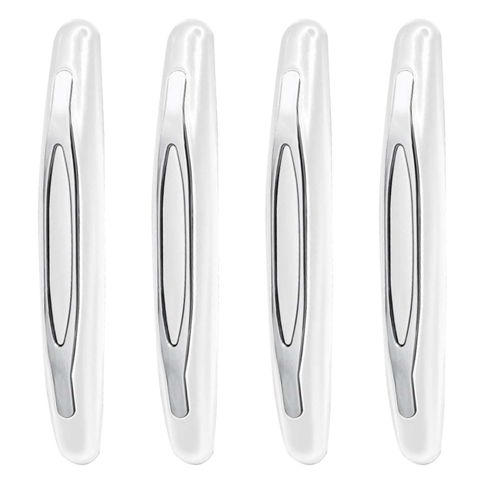 HQRNYP 4PCS Car Door Edge Guards, Metal Bumper for 4.44 inch, White