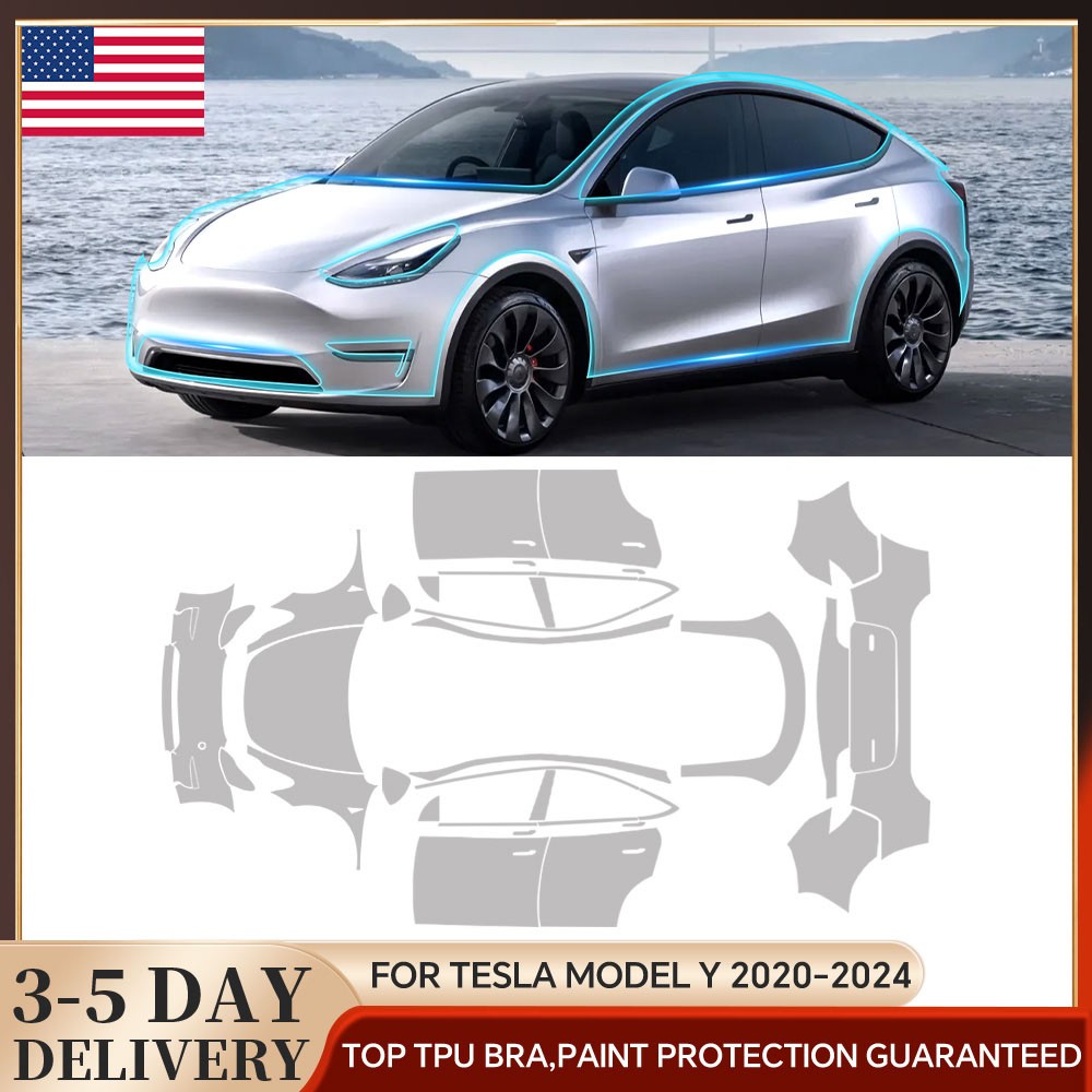2020-2024 Tesla Model Y Full Car Precut Kit Paint Protection Film Matte PPF TPU