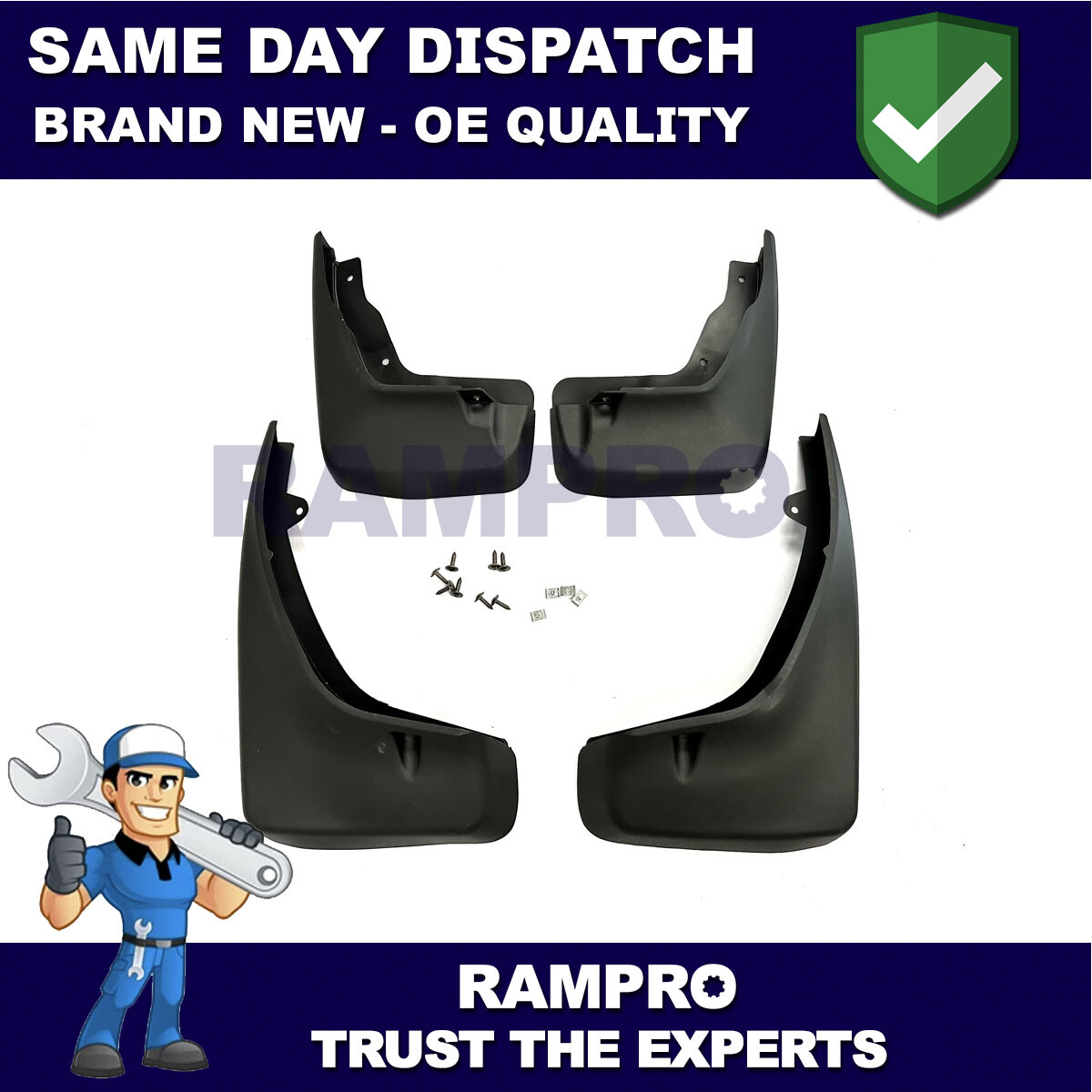Tailored Mud Flaps Set of 4 For Land Rover Freelander 2 2007-2015 Rampro