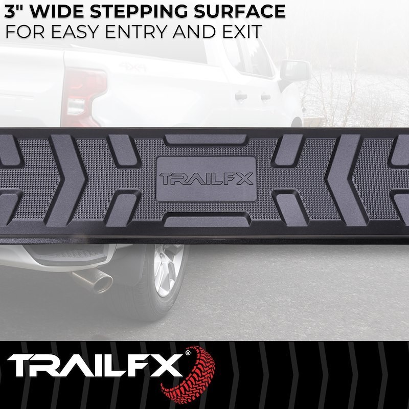 TrailFX AL4011B Aluminum Hexagonal Black Titanium Powder Coated Nerf Bar