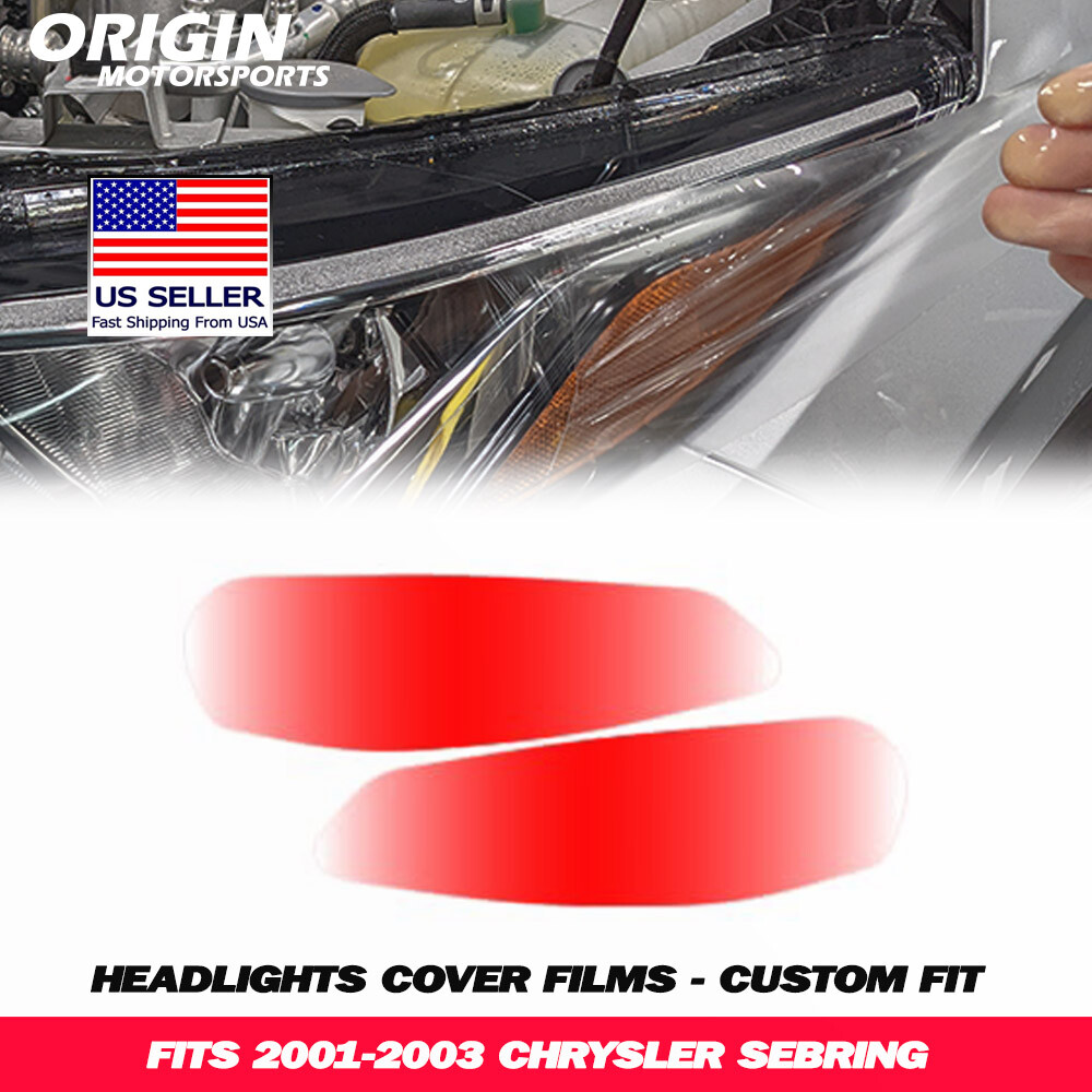 PreCut Headlights Clear Covers Bra Film Kit PPF Fits 2001-2003 SEBRING
