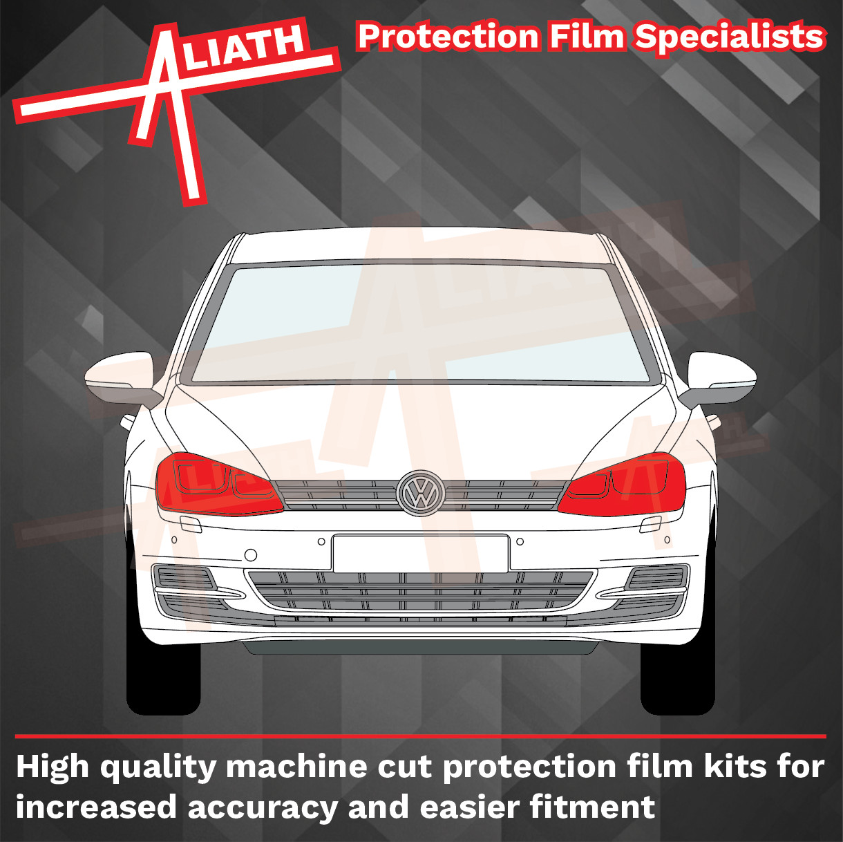 Fits VW Volkswagen Golf MK7 Headlights Stone Chip Guard Paint Protection Film
