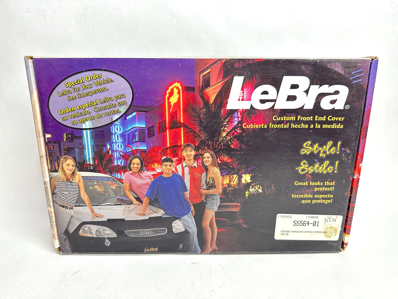 Lebra Front End Mask Cover Bra Fits 1996 1997 1998 DODGE CARAVAN w/ Fog Openings