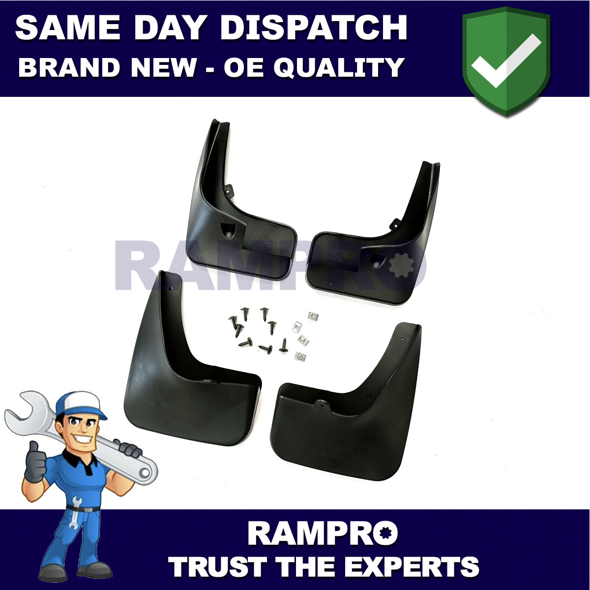 Tailored Mud Flaps Set of 4 For Citroen C2 2006-2013 Rampro