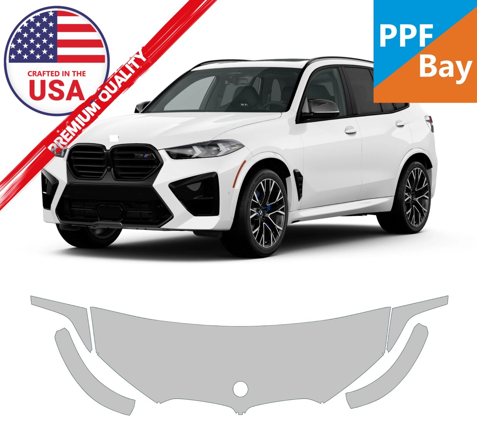 For BMW X5 2024-2025 Hood/Fender 24″ Paint Protection Film PreCut Kit PPF