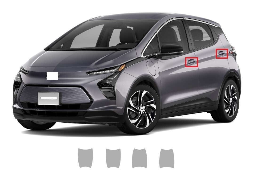 For Chevy Bolt EV 2022-2023 Door Handles Cup Paint Protection Film PreCut PPF