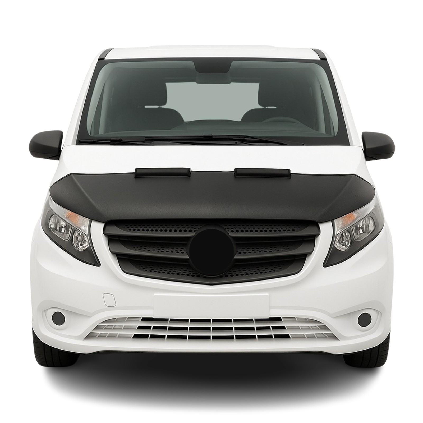 Car Bonnet Mask Hood Bra for Mercedes Metris 2016-2024 Half Black