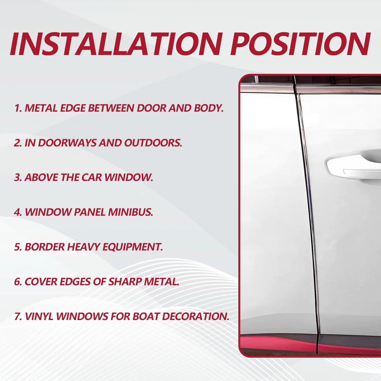 16FT (5M) Car Door Edge Protector, Universal U Shape Trim Molding Silver
