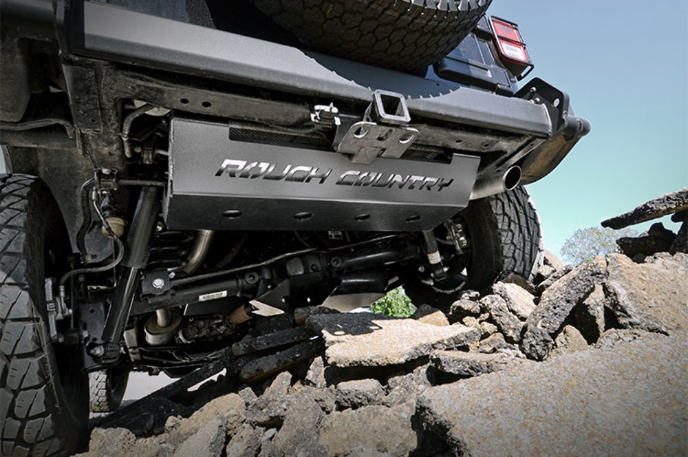 Rough Country For Jeep Muffler Skid Plate 07-18 Wrangler JK 779