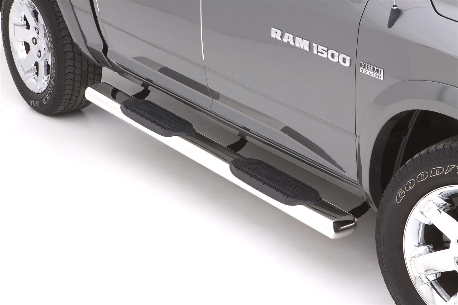 Lund 24385007 6 Inch Oval Straight Nerf Step Bars Polished Stainless