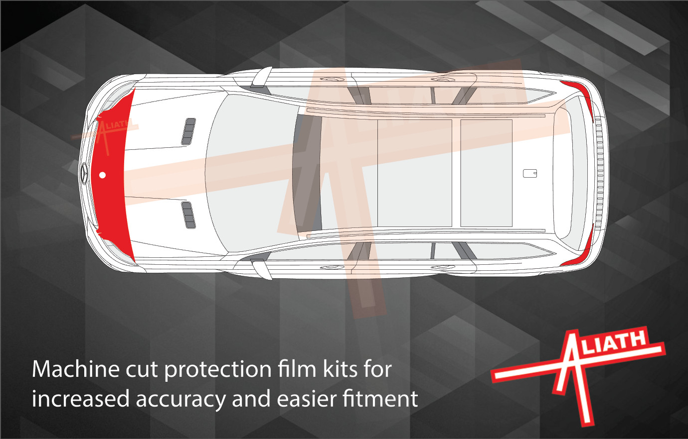 Fits Mercedes GL 2013-2016 Bonnet CLEAR Stone Chip Guard Paint Protection Film