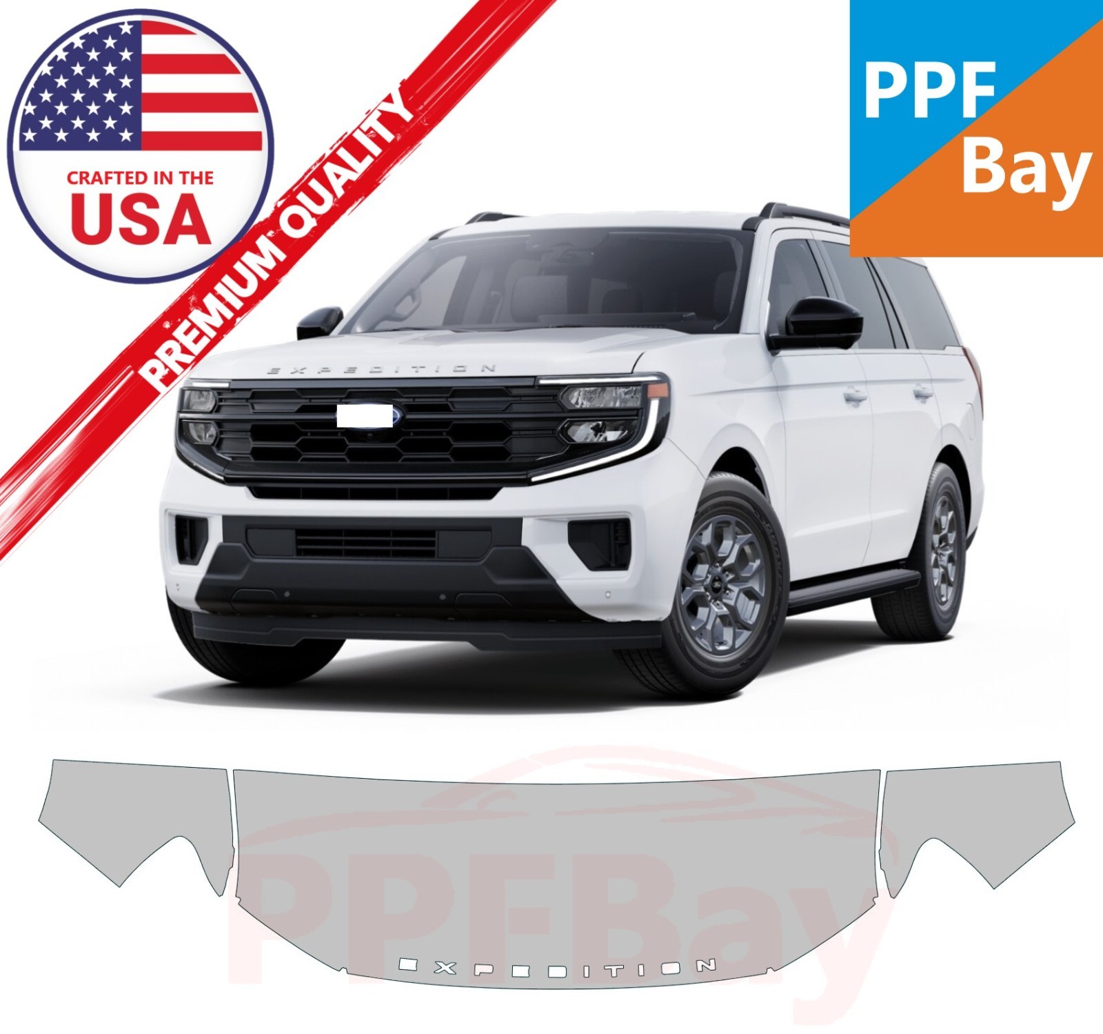 For Ford Expedition 2025-2026 Hood/Fender Paint Protection Film PreCutKit PPF