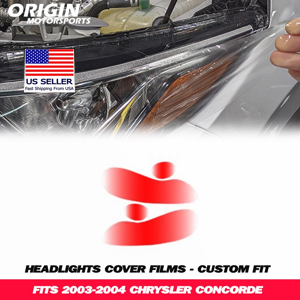 PreCut Headlights Clear Covers Bra Film Kit PPF Fits 2003-2004 CONCORDE