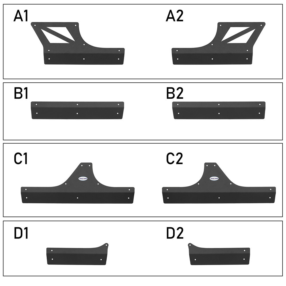 Steel Body Armor Rocker Panel Cladding For Jeep Wrangler JL 2018-2025 4-Door