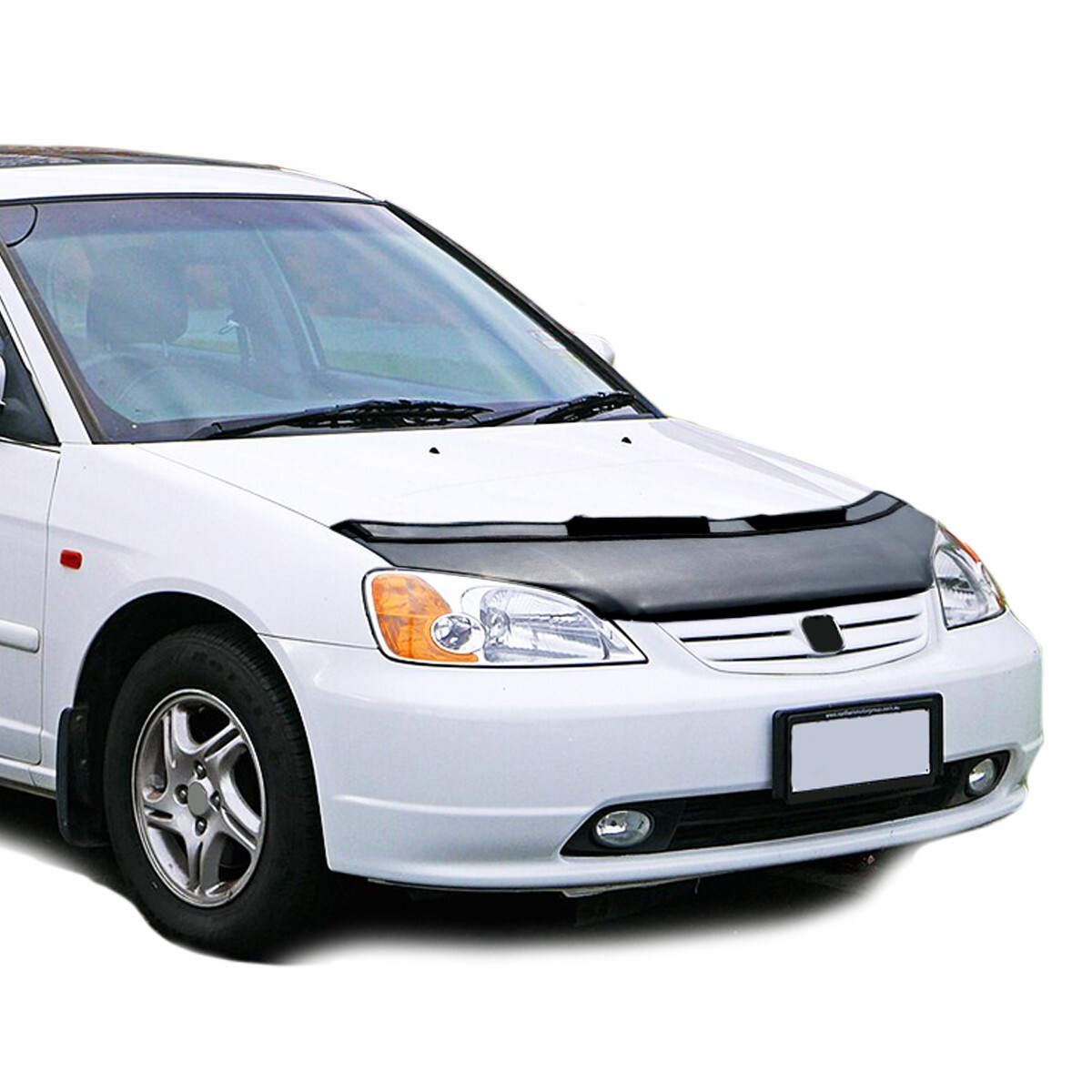 Black Car Bonnet Hood Bra For Honda Civic 2001-2006 Protector Mask Cover