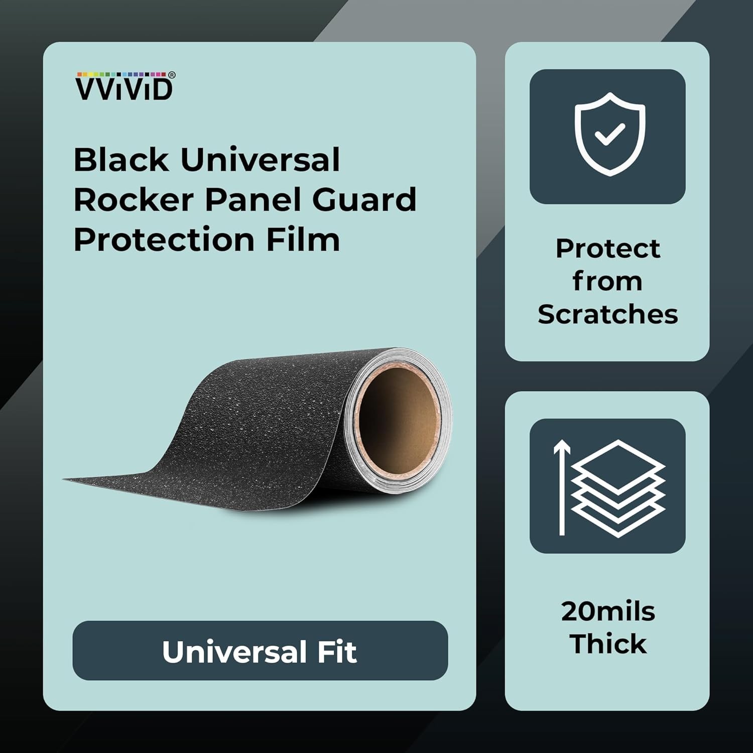 Protect Your Truck with 6″ x 20ft Black Rocker Panel Guard – Easy Application