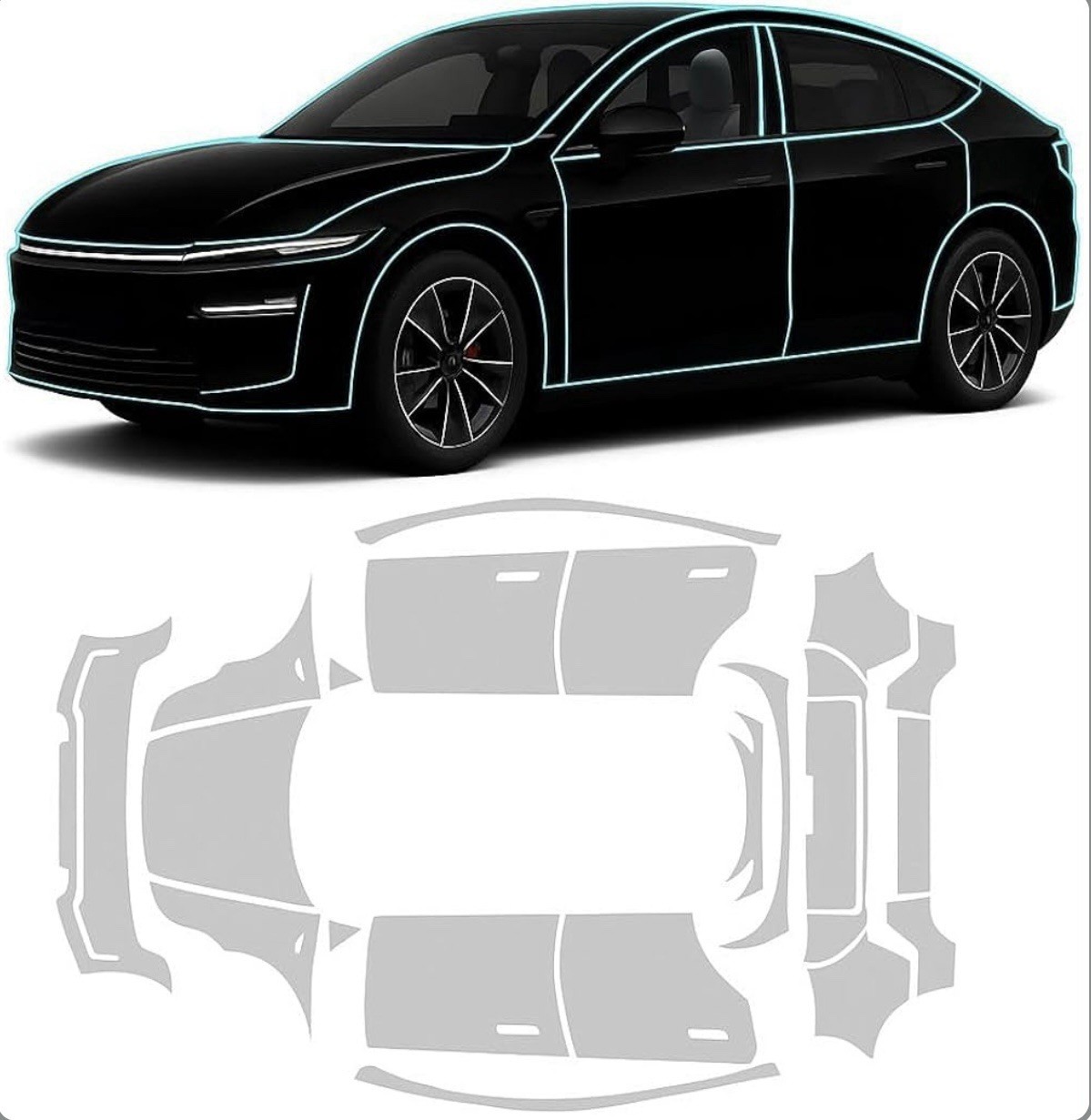 Tesla Model Y 2025–2026 Full Body Clear Bra PPF Kit | Invisible PPF