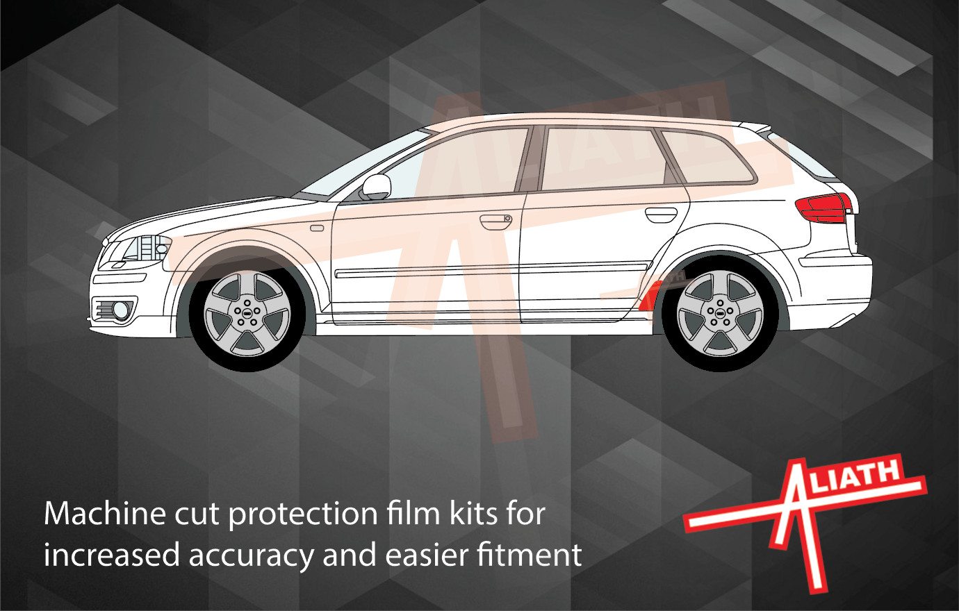 Fits Audi A3 S3 (8P) 2003-12 Rear Arches Stone Chip Guard Paint Protection Film