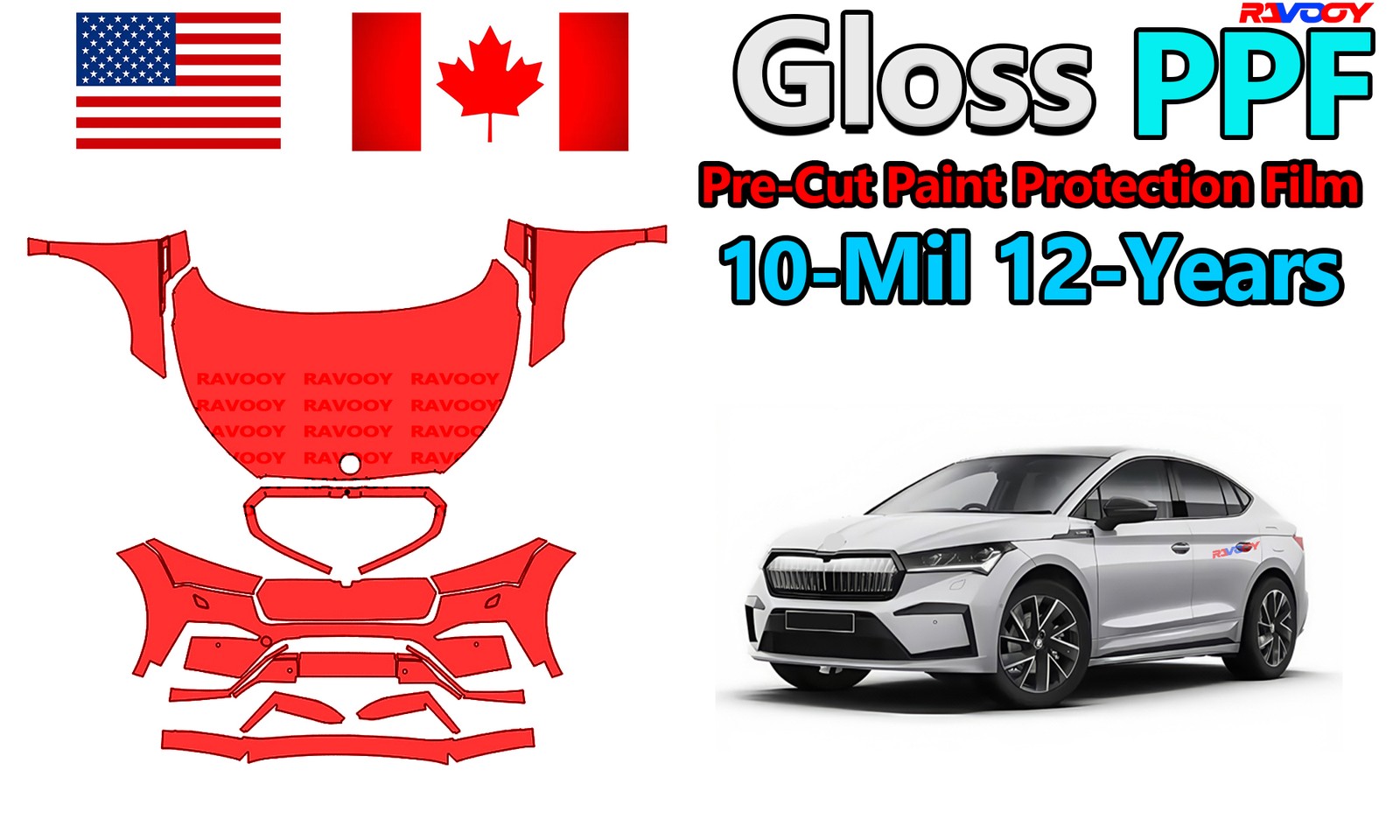 PreCut PPF Paint Protection Film For Skoda Enyaq IV Sport Line 2022-2026 8.5mil