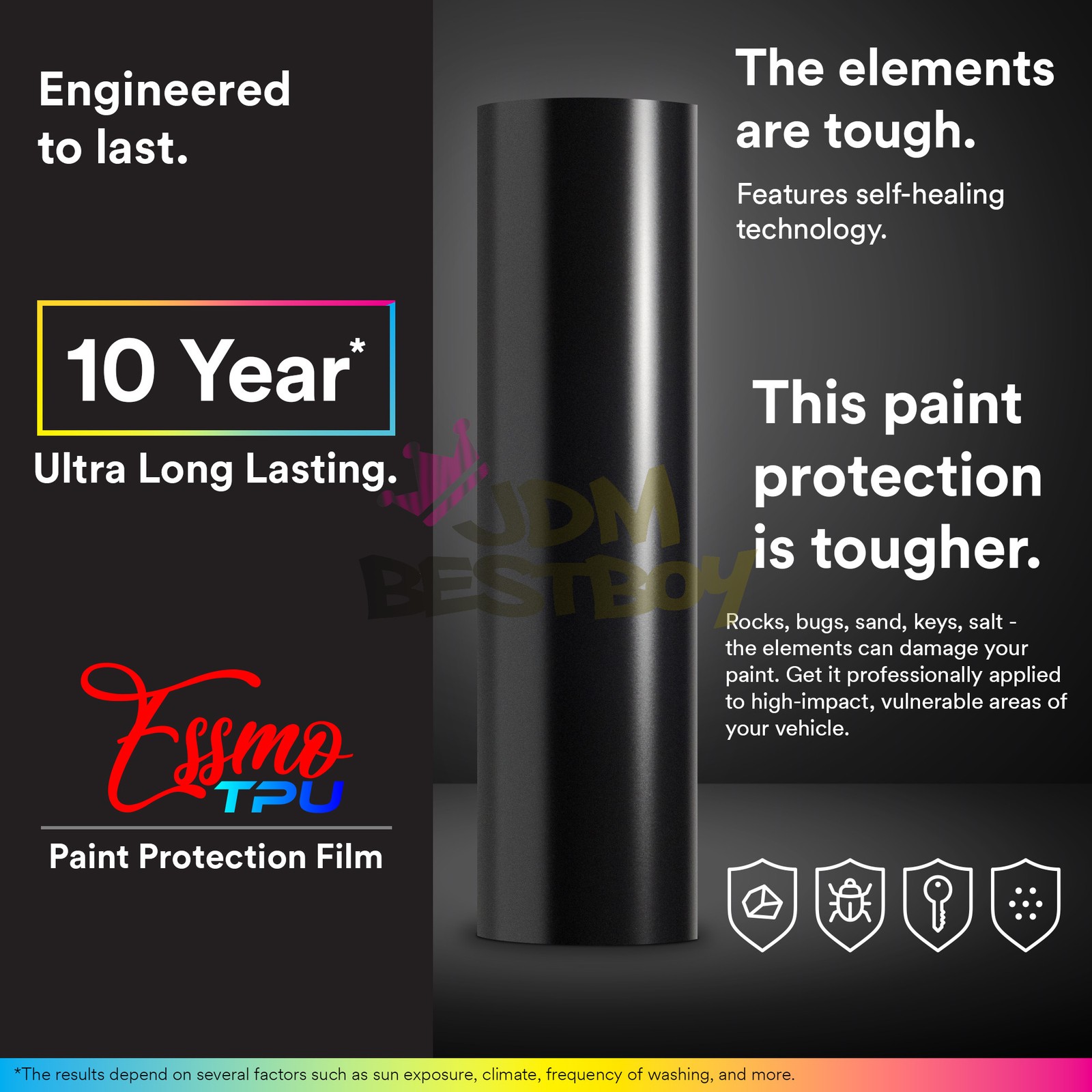 5FTx10FT PPF Paint Protection Film Matte Clear Invisible Scratches Shield