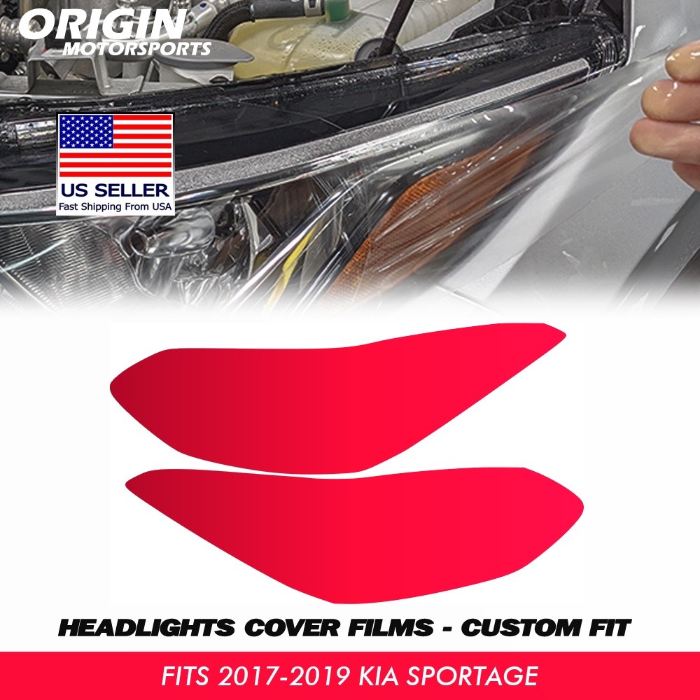 PreCut Headlights Protection Clear Covers Bra PPF For 2017-2019 Kia SPORTAGE