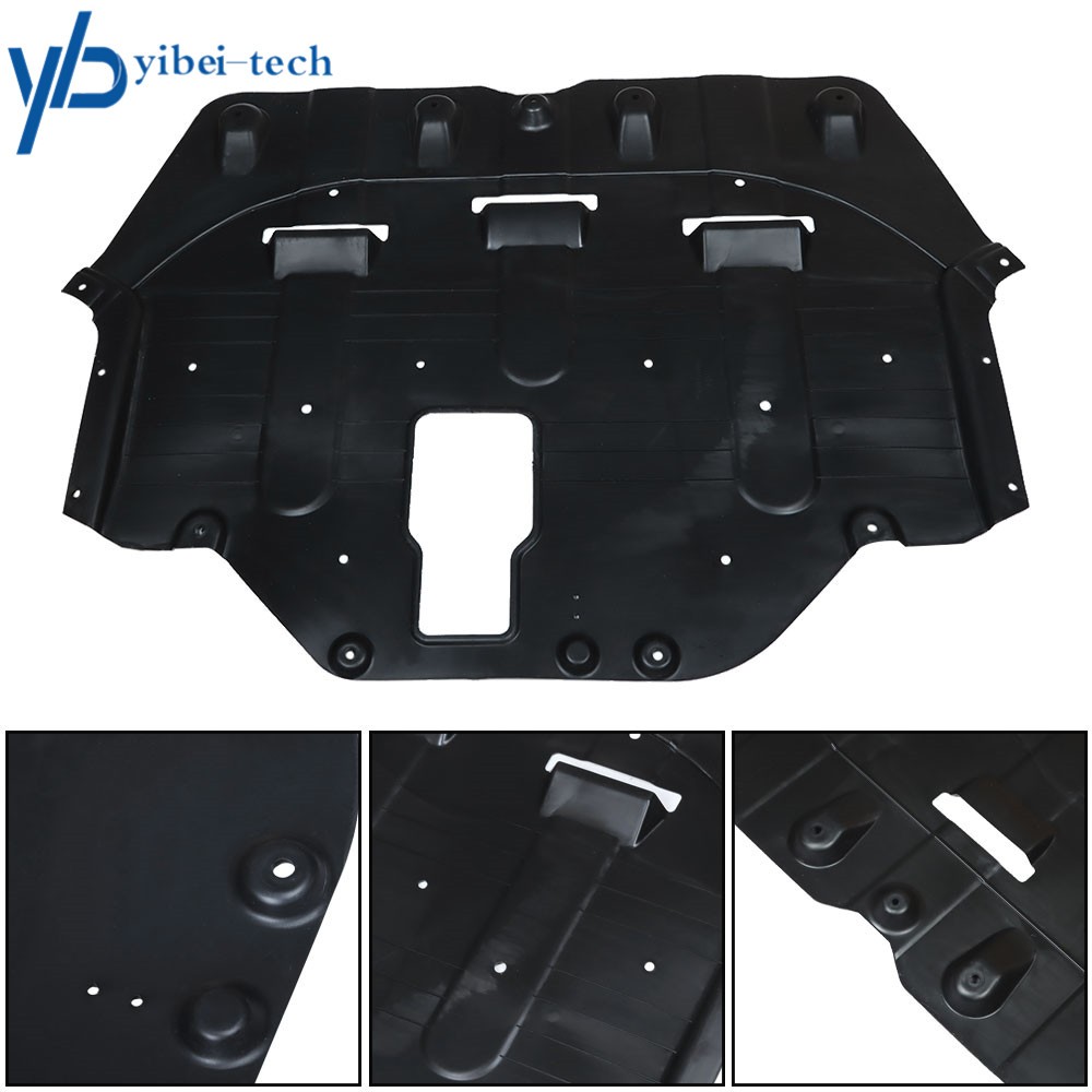 Black Front Engine Splash Shields Under Cover For Hyundai Sonata 2015 2016 2017