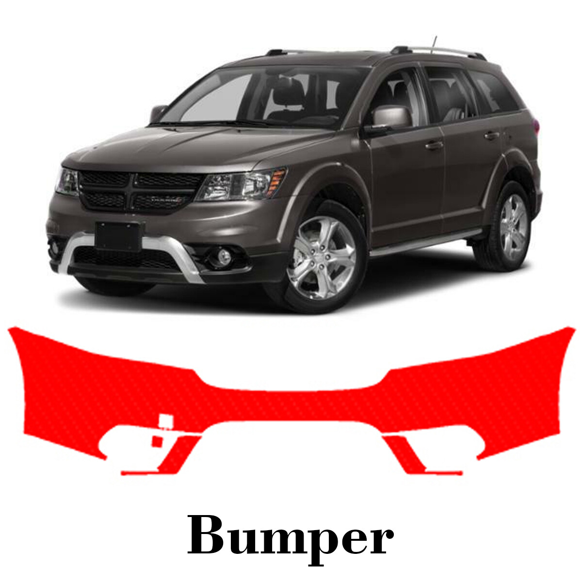 Front bumper PreCut PPF Paint Protection Film For Dodge Journey 2012-2018