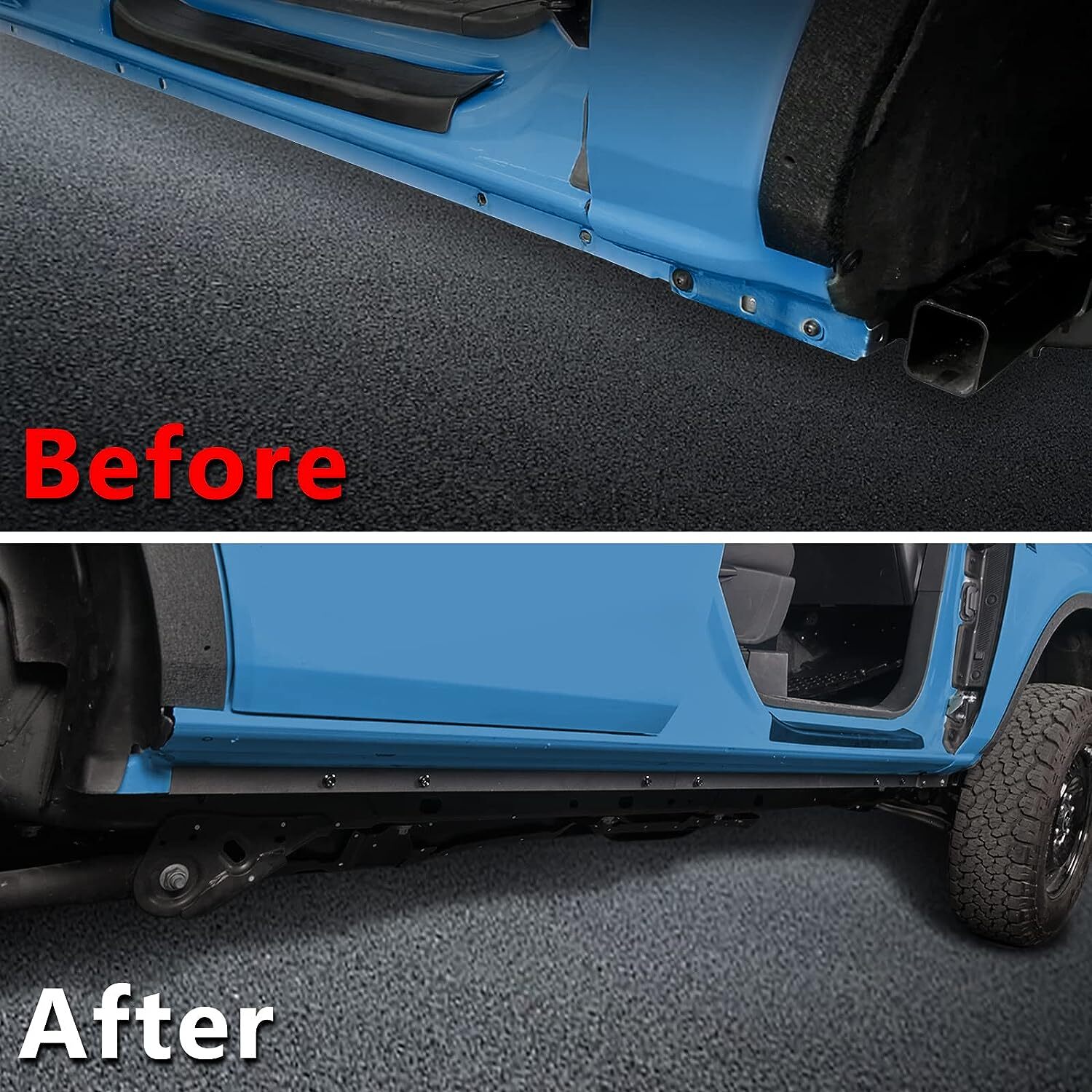 Pinch Weld Cover Fit for Ford Bronco 4-Door 2021-2023 Trail Armor Rocker Panels