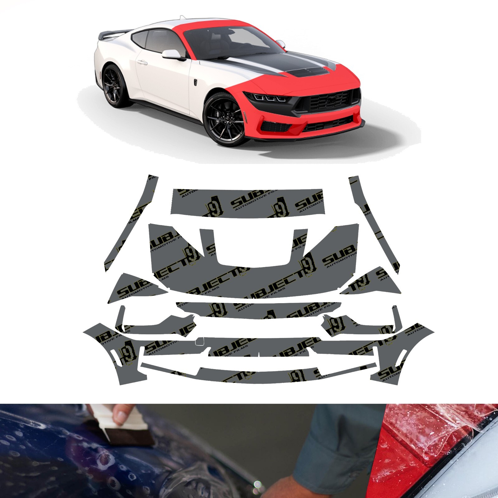 24 Mustang Dark Horse PreCut Partial Front Paint Protection Film PPF bumper hood