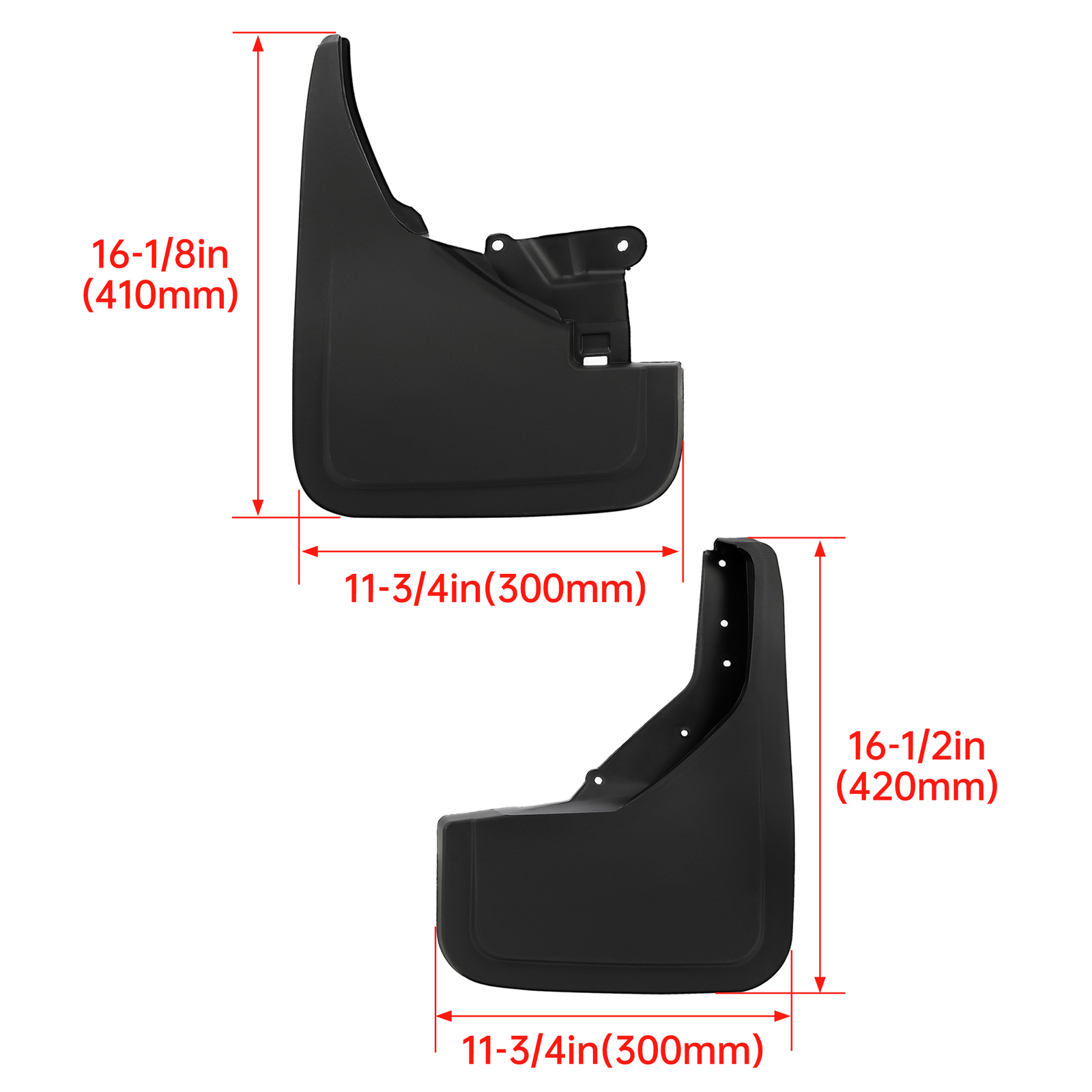 4Pcs Black PP Front & Rear Mud Flaps Splash Guards For Ford Bronco 2021-2024 New