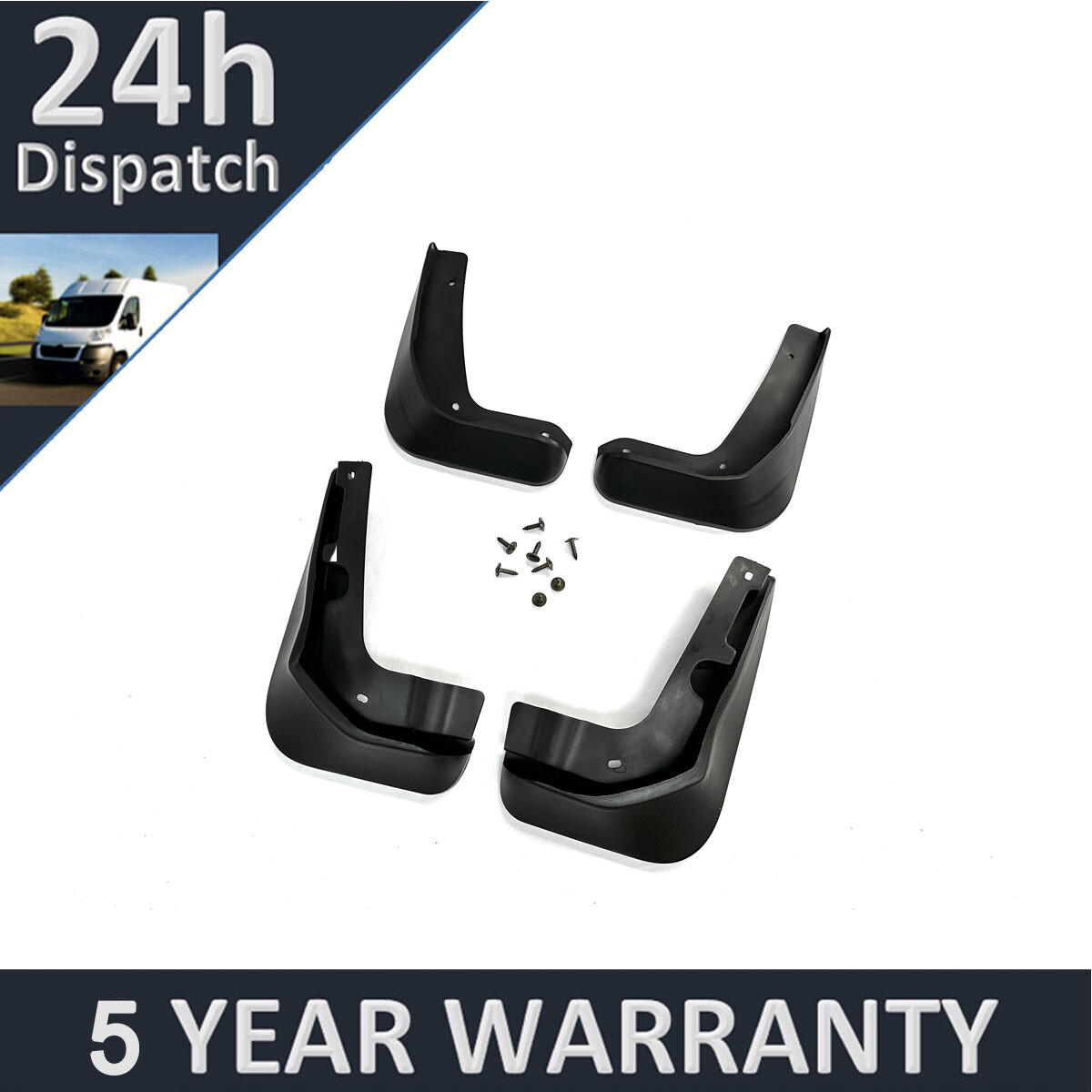 Tailored Mud Flaps Set of 4 For Ford Focus Hatchback 2012-2018 Purevue